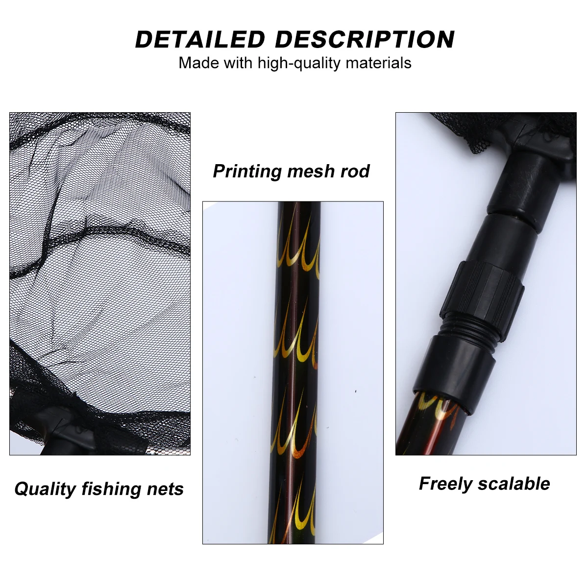 

Retractable Flower Rod Copy Net Pool Skimmer Fishing with Telescopic Handle Pole Nets Tool Aluminum