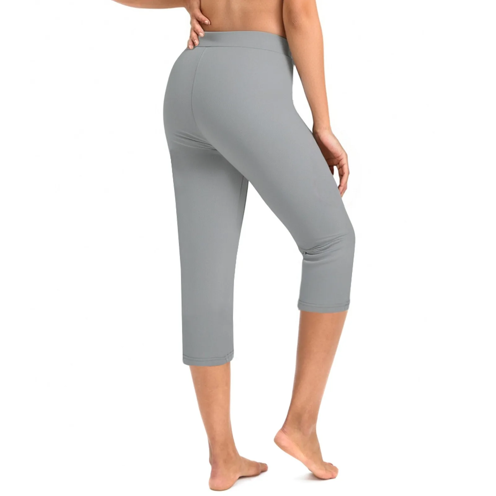 

Gym Clothes Capris For Women High Waisted Leggings Stretchy Comfy Casual Cropped Workout Yoga Pants Women'S Summer Pants