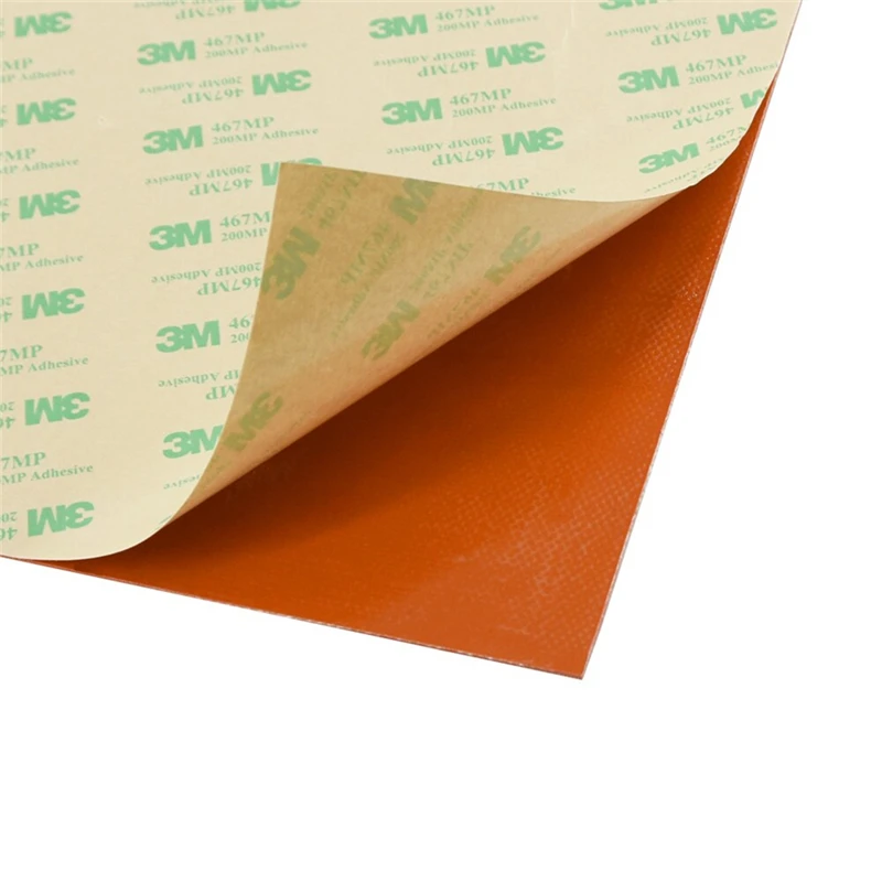 Tappetino riscaldante per letto riscaldato in silicone impermeabile 200MM 300MM 12V 24V 220V per Ender3 CR10 Letto caldo 200/350/500/600W Parte stampante 3D