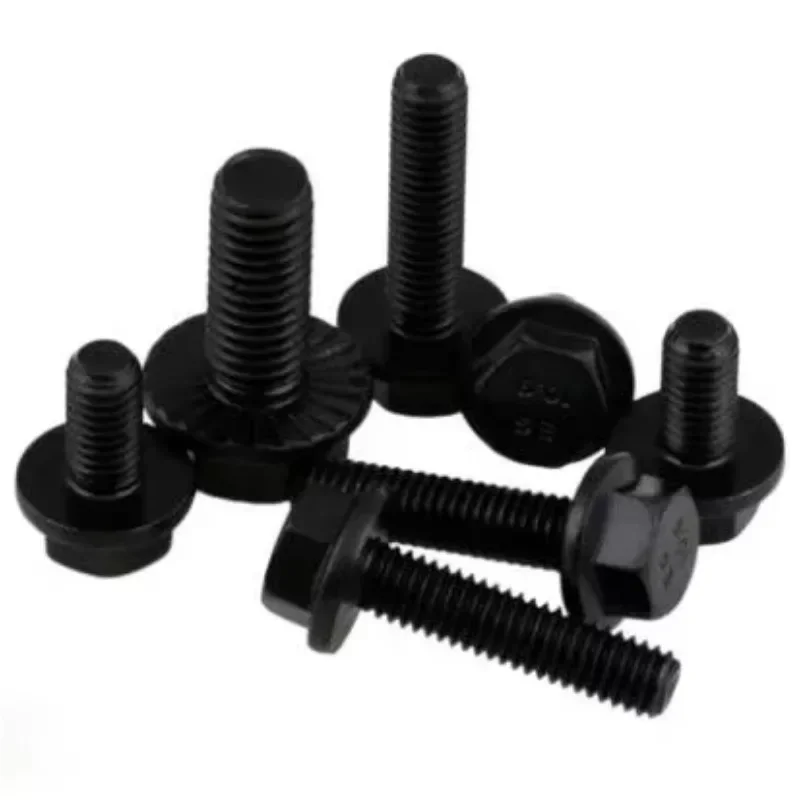 

IawGlxag 1pcs M12 carbon steel outer six-flower flange face bolt screw high strength torx screws 45mm-60mm length