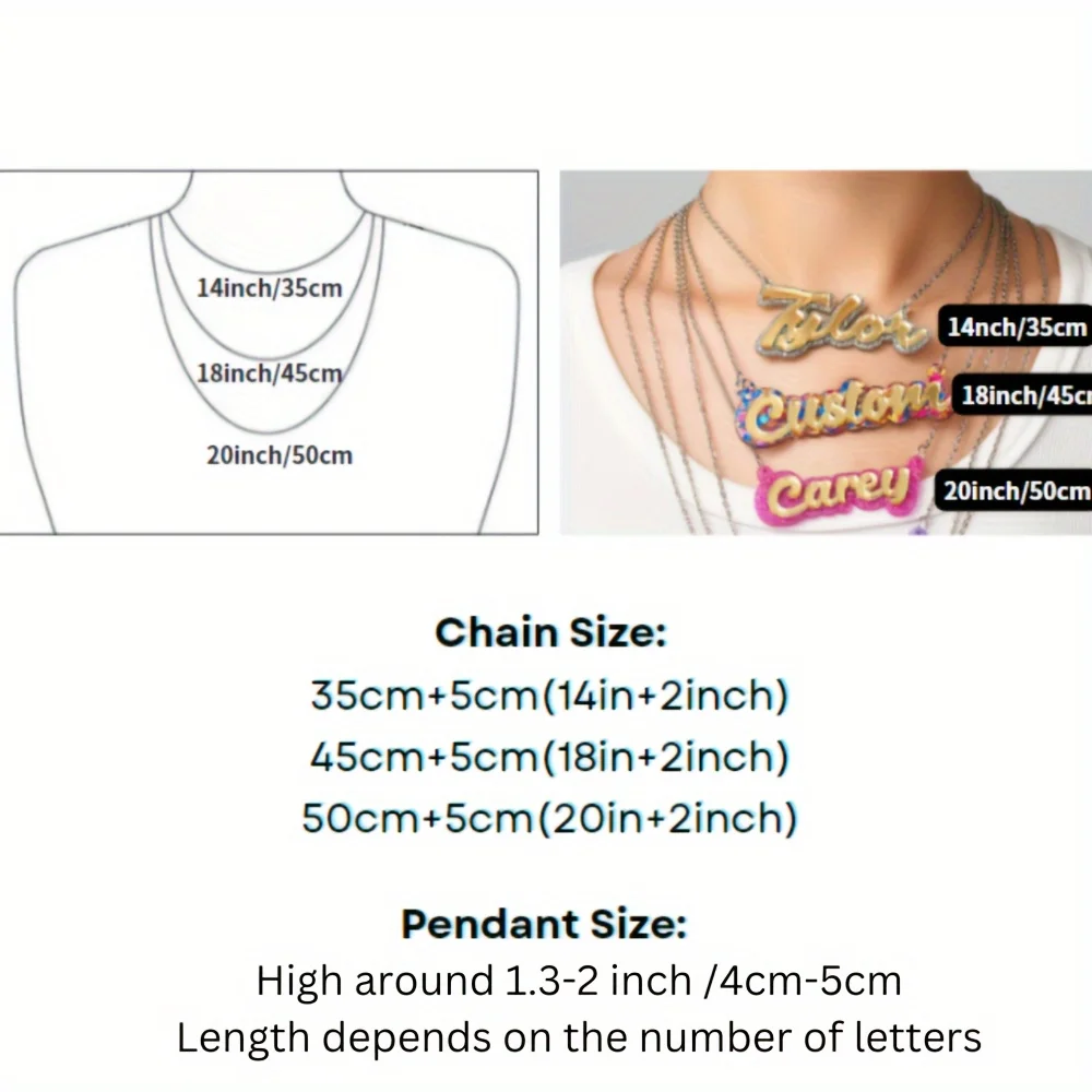Kalung nama akrilik dua lapis - Name Necklace Custom ulasan dan harga