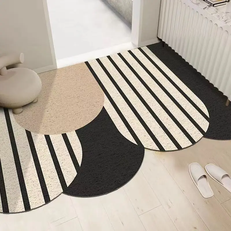 

Custom Shape Machine-Washable Entrance Floor Mat Non-Slip PVC Doormat Cut-to-Size Durable Anti-Skid Rug for Home Decor