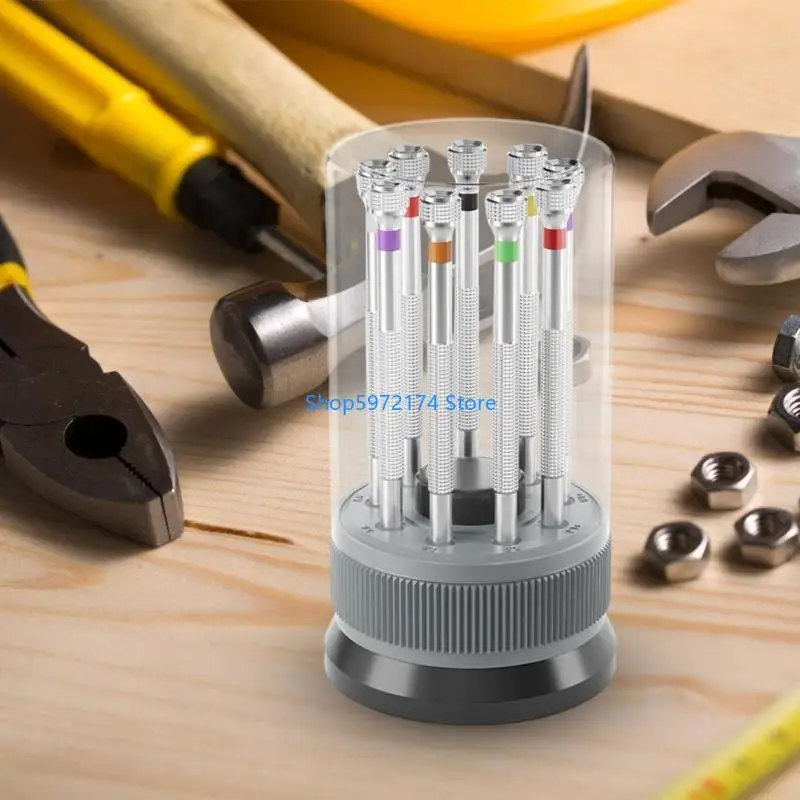 Y3NB 9Pcs Professional Watchmaker Screwdriver Set Watch Screwdriver for Watch Repair Eyeglasses Repair Jewelry Repair