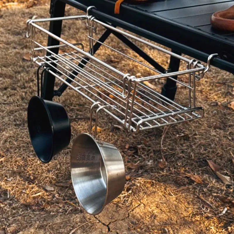 

IGT Drain Basket Storage Rack IGT Table Expansion Stand Storage Rack Folding Table Extension Hanging Basket Folding Hanging Rack