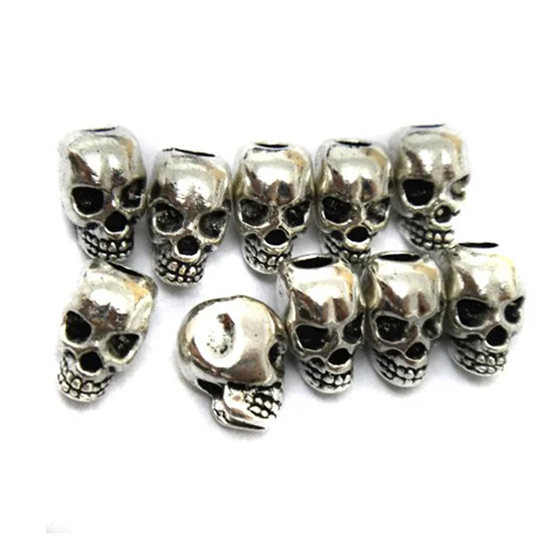 30 Pcs Jewelrys Findings Gothic Beads Halloween Loose Skull Bracelet Spacer DIY Jewelrys