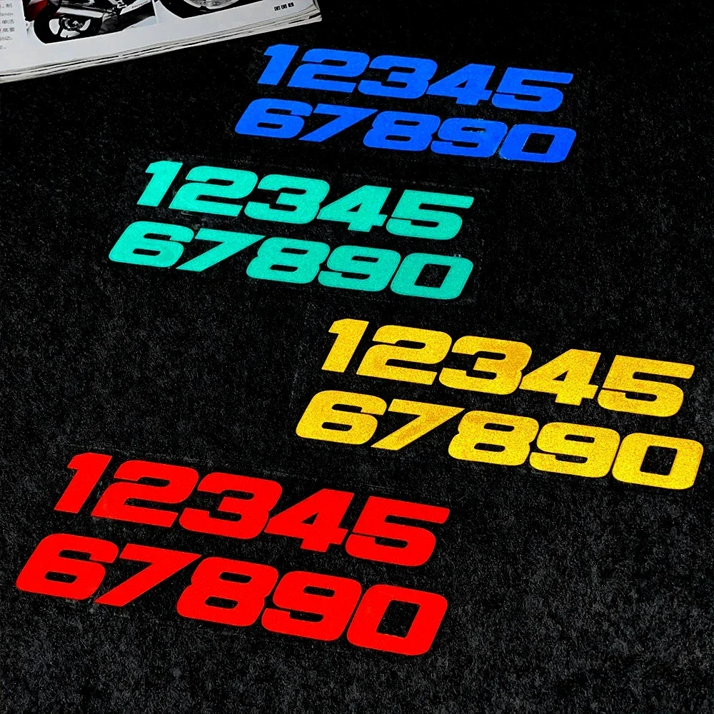 Car Stickers Number 1234567890 Electric Vehicle Scooter Helmet Body DIY Decorative Stickers Motorcycle Moto Decal Accessories view 5