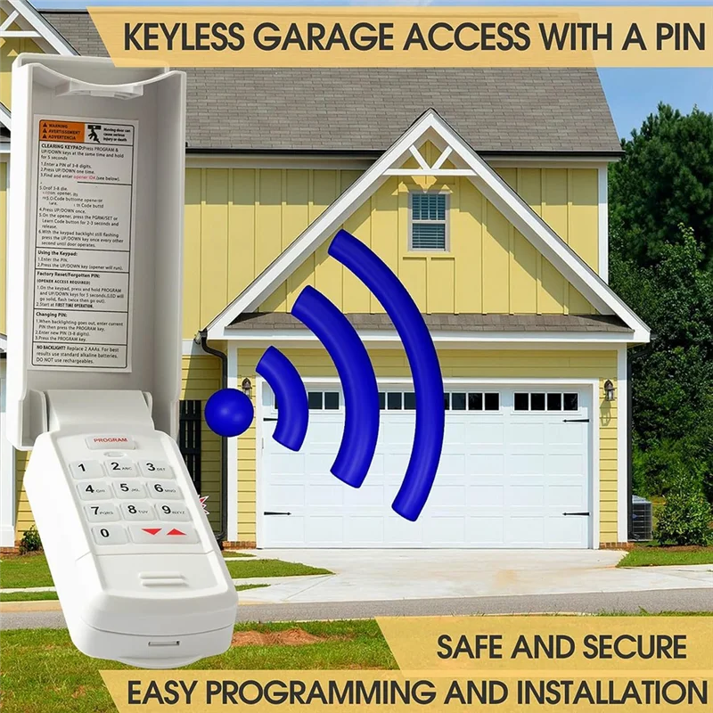 B67CUniversal Wireless Garage Door Opener Keypad GUK-R for LiftMaster Genie Chamberlain Craftsman Overhead Linear Wayne