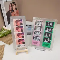 Kpop Photocard Holder Acrylic Photo Frame Idol Cards Sleeves Photocard Holder Picture Display Stand Cards Protector Room Decor