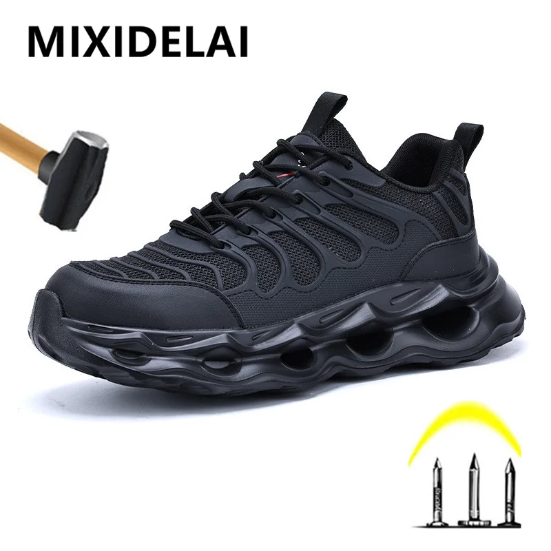 Fashion Sneakers Safety Shoes Men Lightweight comfort Protection Shoes Work Sneakers Puncture-Proof Security Steel toe shoes