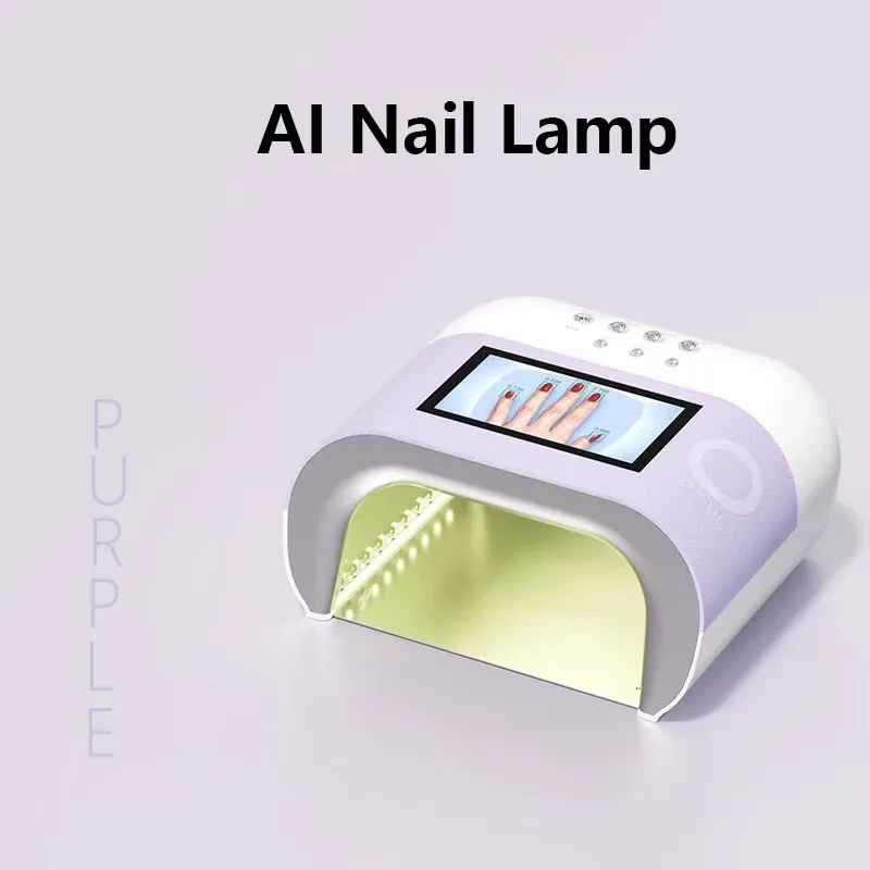 Professional AI Smart Sensor Nail Lamp Professional LED UV Gel Dryer Skin Friendly Quick Cure 120s for Salon Manicure Pedicure