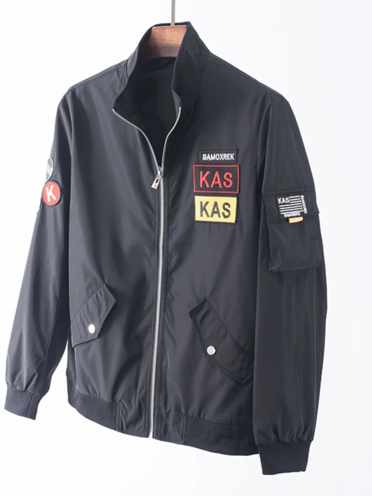 

Faionable Slim Fit Youth Jaet Осенняя мужская верхняя одежда с воротником-стойкой BAIM Брендовая подставка из полиэфирного волокна Ветрозащитная длинная ...