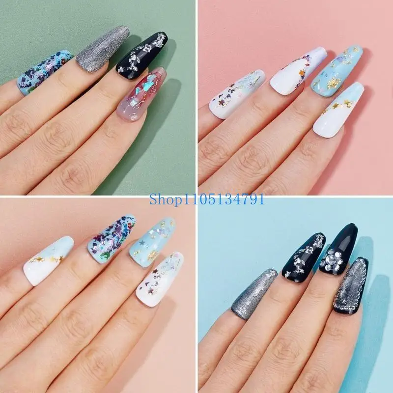 رقائق رقائق الذهب بطول 98 كم لفن الأظافر والحرف الراتنجية المبهرة من ورق القصدير المتلألئ رقائق الذهب والفضة لعشاق الحرف اليدوية #4