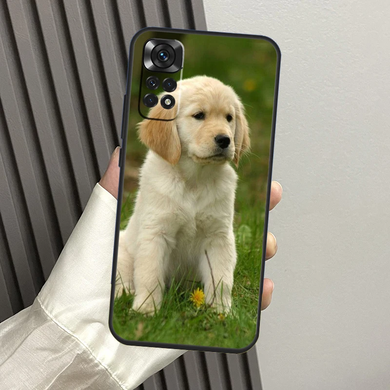 골든 리트리버 강아지 케이스 샤오미 레드미 노트 13 14 프로 12 11 10 9 11S 12S 레드미 14C 13C 15C 10C 12C 15 펀다