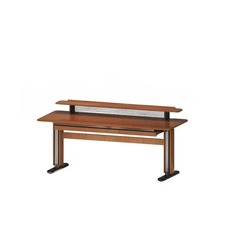 Lifting Desk Solid Wood Nordic and Japanese Style Home Computer Office Workbench Intelligent Electric Study Table