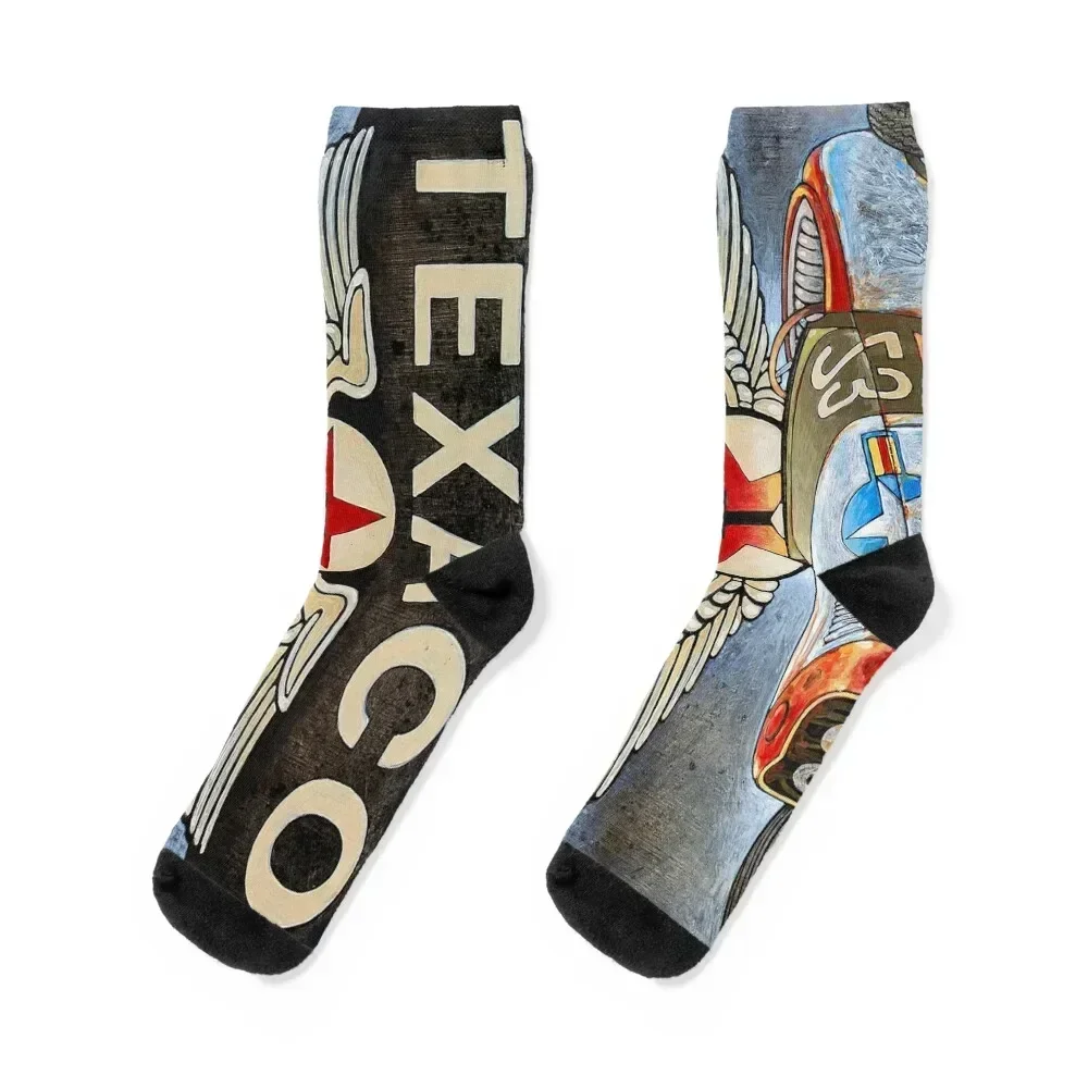 Texaco Motor Oil & Gasoline Socks loose Thermal man winter Rugby essential Socks For Men Women's