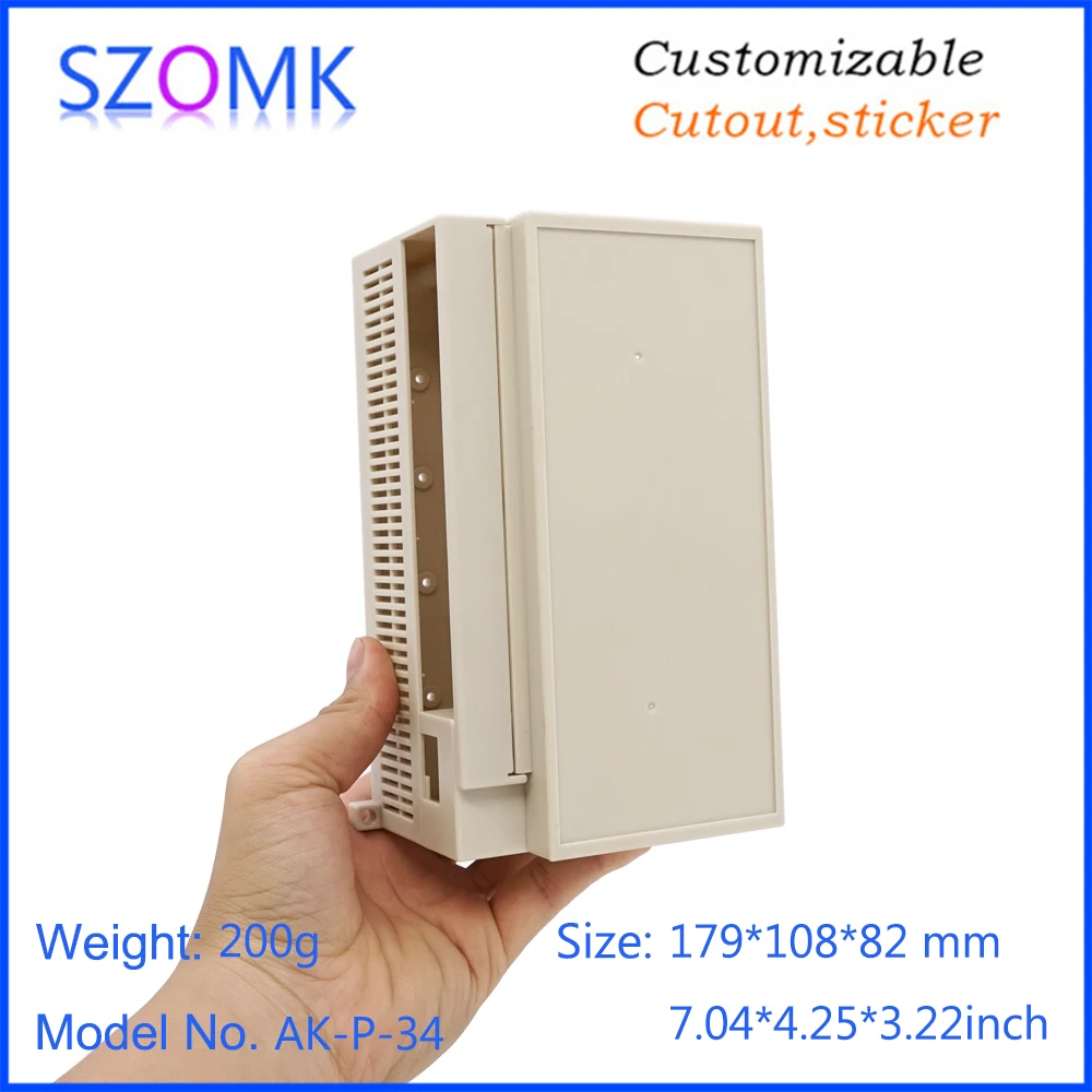 Injection Plastic Module Plc Outlet Box Plastic Din Rail Plc Enclosure Industrial Control Box For Electronics Pcb