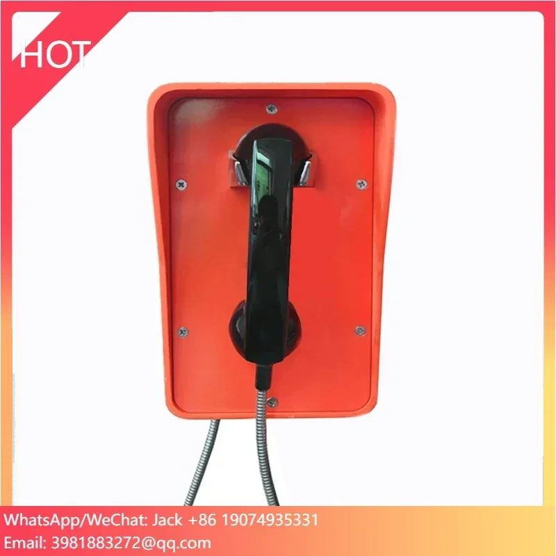 Instock Red Outdoor Orange Rugged PSTN Wall Mount Fire SIP POE Telephone Set IP Weatherproof  GSM 4G SOS Hotline Marine Phone