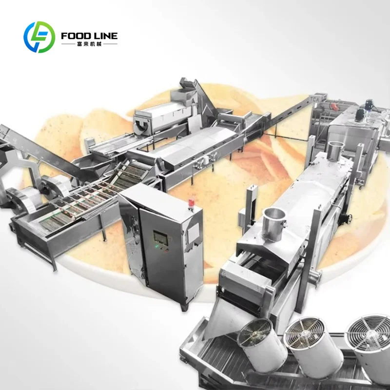 Customized Full Automatic Industrial 500kg/h Stainless 304 Energy Saving Factory Price Ce Certified Potato Chips Production Line