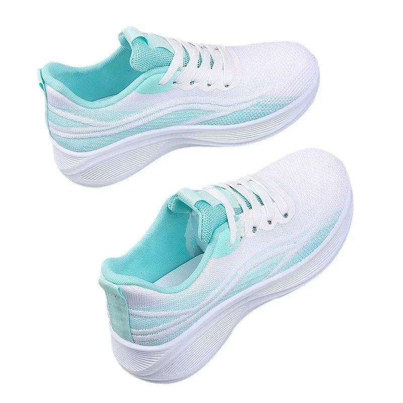 2025 Spring New Women's Sneakers Autumn Fashionable Breathable Lightweight Non-slip Wear-resistant Casual Lace Up Running Shoes