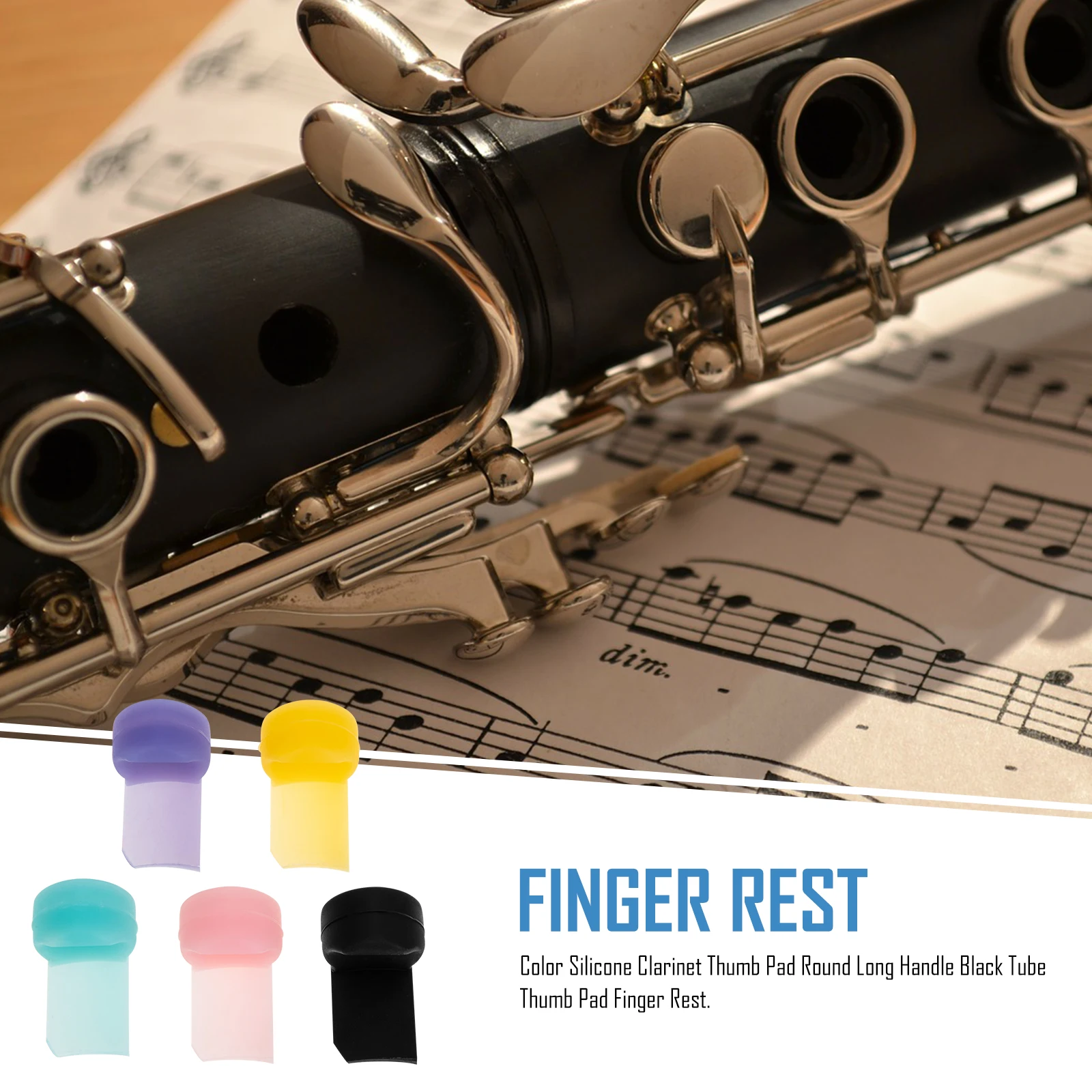 

5 Pcs Thumb Finger Bracket Clarinet Holder Silicone Cushion Accessory Rest Silica Gel Professional Supplies