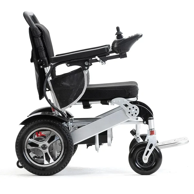 

Lightweight automatic folding aluminum frame front and rear automatic folding electric wheelchair