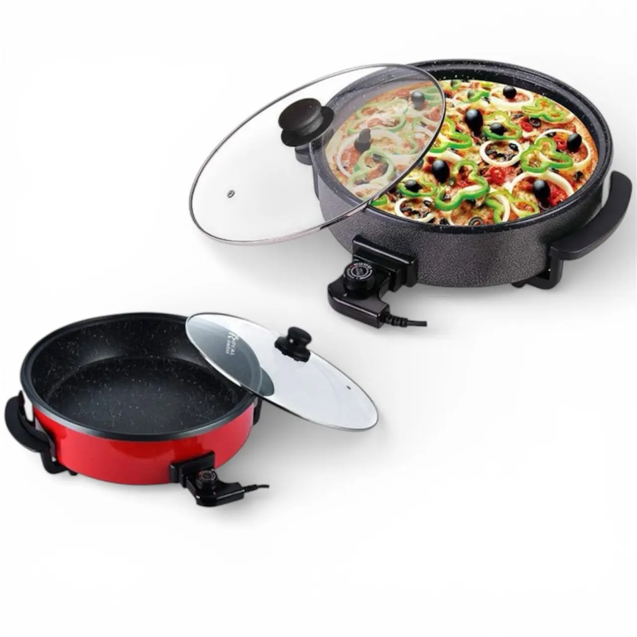 OLLA ELECTRICA - 1500W - ROYAL SWISS - 40 CM - PIZZA PAN - PAELLAS - 9 CM PROFUNDIDAD