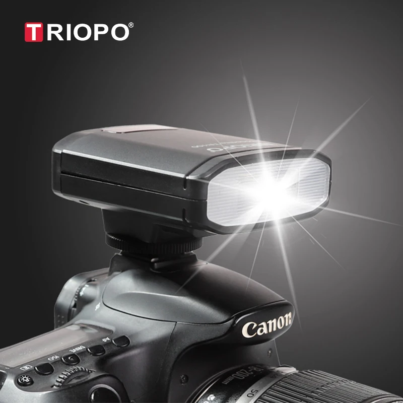 TRIOPO TR100 Camera Flash Light Mini Speedlite Standard Hot Shoe Mount for Nikon canon Fuji sony Panasonic Olympus DSLR Camera