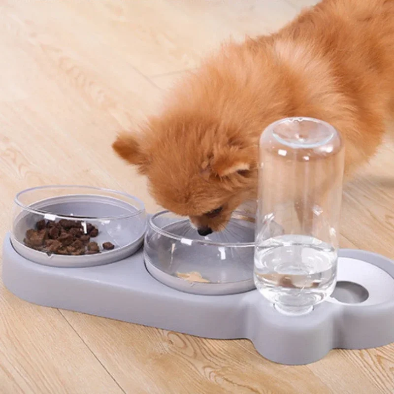 Drinking Water Feeding Three-in-one Bowl Multi-functional Food Utensils Pet Supplies Automatic Drinker Dog Bowl Cat Bowl