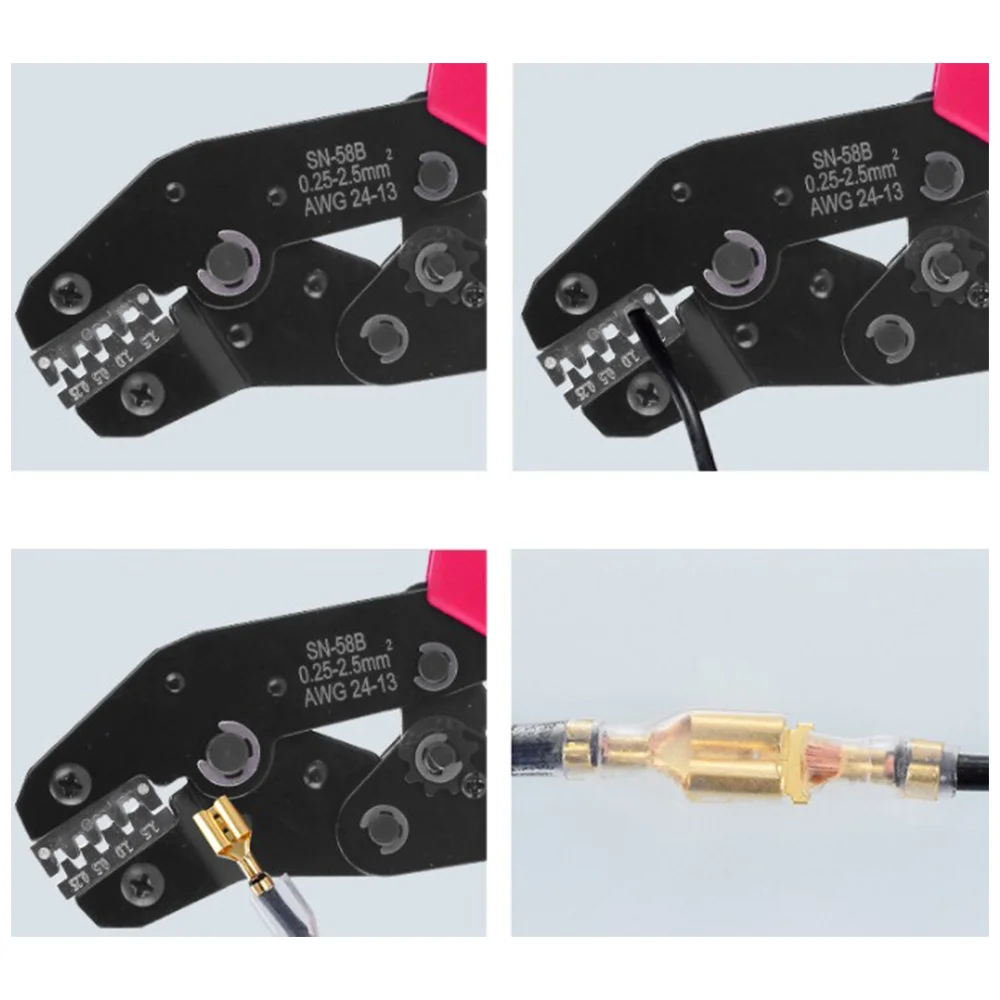 Trending Now SN-58B Ratchet Crimping Plier Crimper Tool 0.25-2.5mm² AWG24-13 for Terminal Wire Electrical Pliers