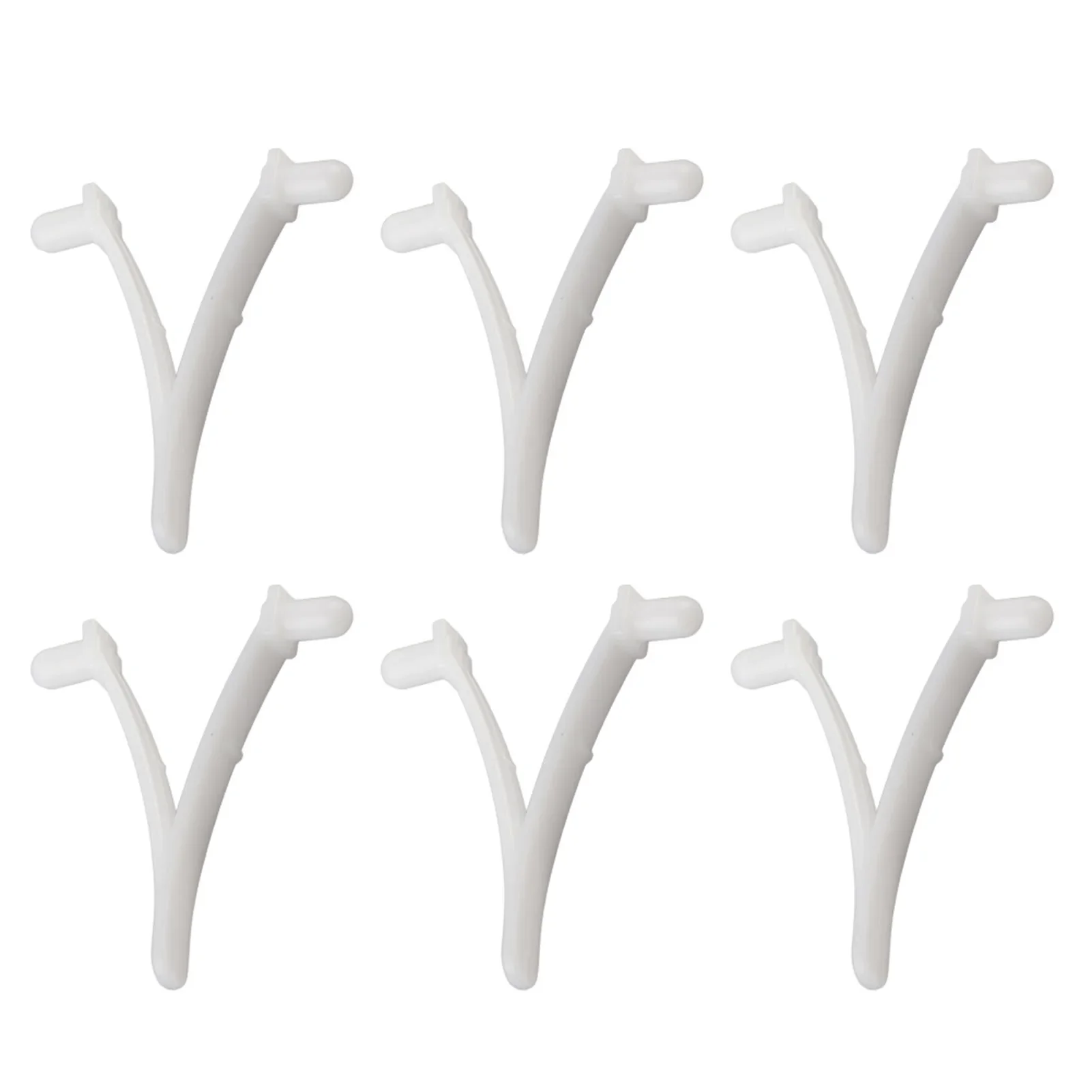 6pcs Pool Supply Butterfly V Clip Resin Swimming Pool Pole Fixing Parts For Pool Spa Brush, Leaf Rake, Leaf Skimmer, Vacuum Head