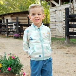 Dave Bella Boys Girls Coat Spring Autumn Print Kid Top New Printed Knitted Coat Children Clothes DB396-AA