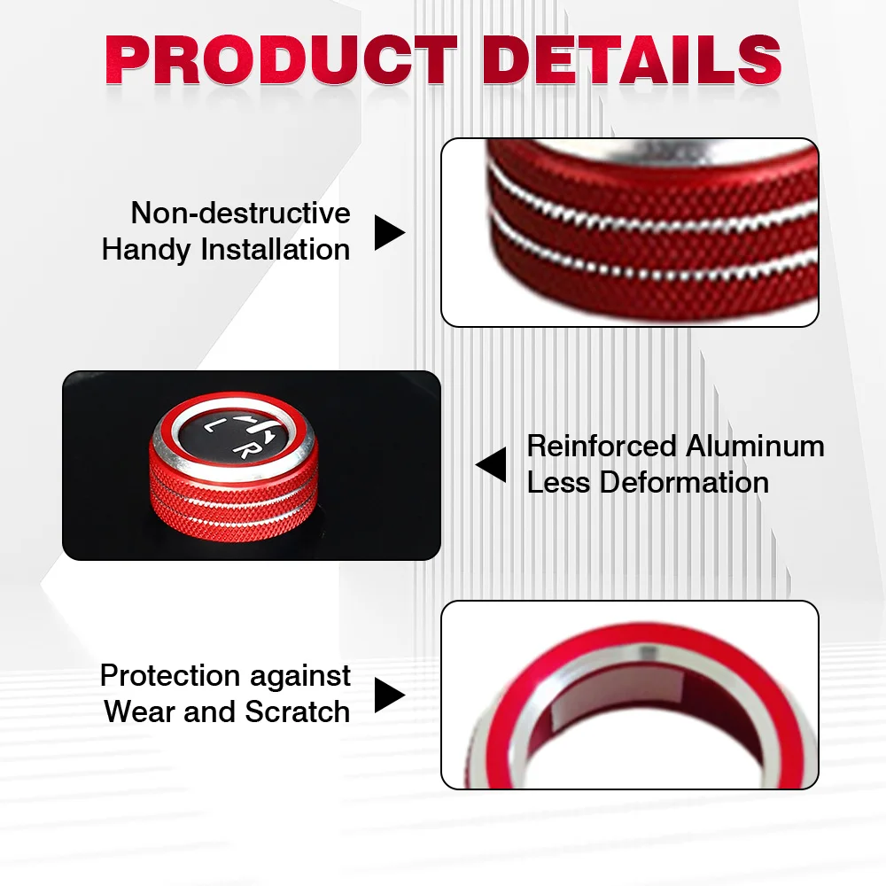 Perilla de ajuste de espejo retrovisor de coche, decoración de anillo, cubierta embellecedora para Toyota Highlander 2020 2021 2022 2023 2024 2025, 1 ud.