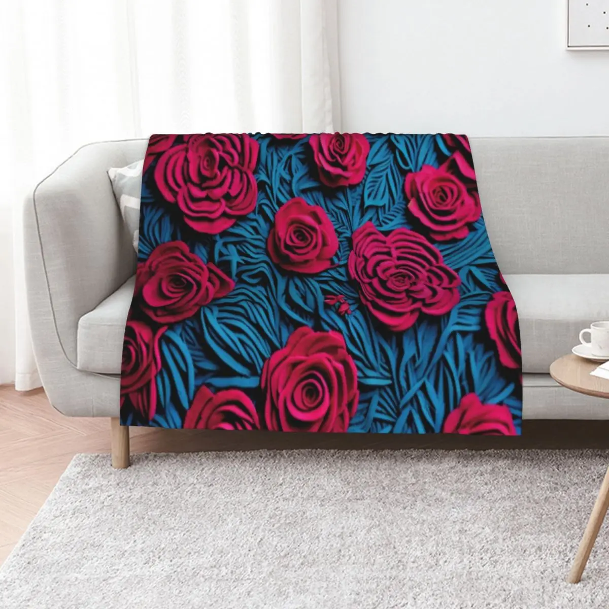 Desenho crochê flores e filhas Throw Blanket Loose blankets ands Bed Fashionable Furrys Shaggy Travel Blankets