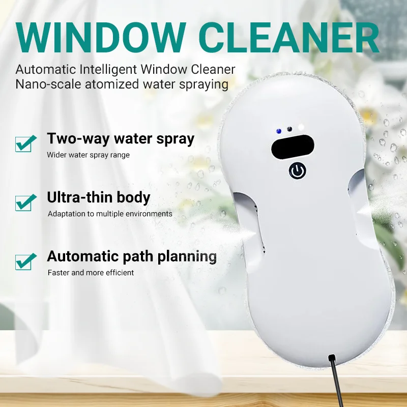 DIVEDEER Intelligent window cleaner machine man double spray water high-level glass wiping god automatic window cleaning machine
