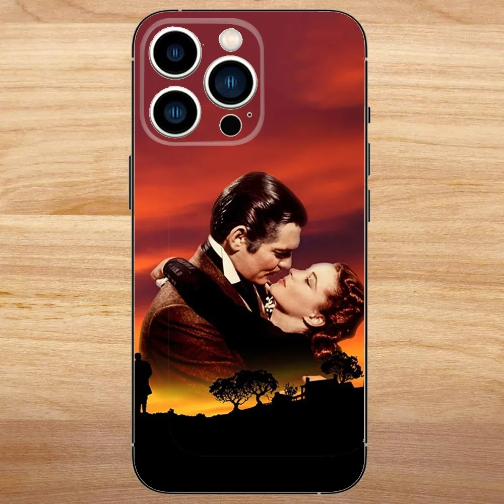 Movie Gone with the Wind Phone Case For iPhone15,14,13,12,11,Pro,Max,Plus,Mini,X,XS,XR,8,7,6,S,Plus,SE Soft Black Case