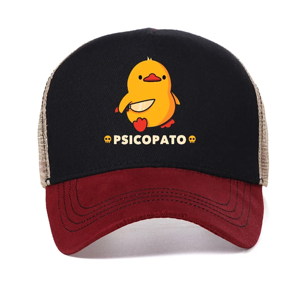 

Duck with Knife print baseball cap summer outdoor unisex sports sun hat fashion casual adjustable breathable Snapback hats