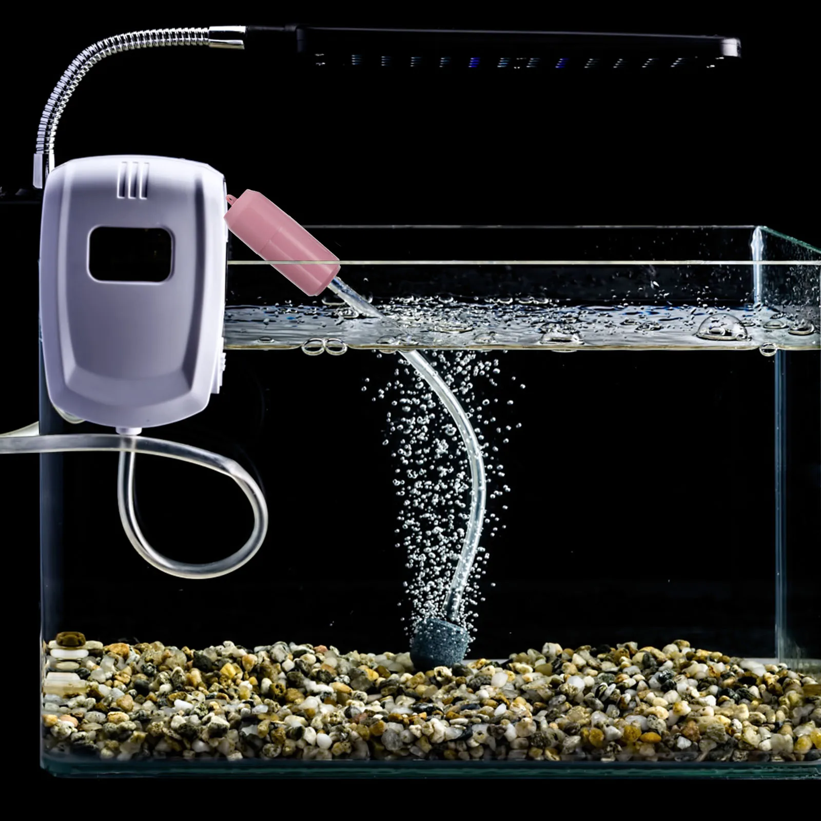 

Portable Quiet Air Pump for Aquarium Fish Tank Aerator Oxygen Pump ABS Copper Durable Lightweight Fishing Supplies