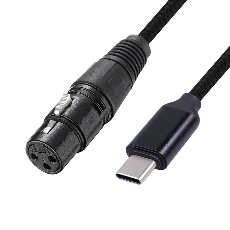 A14M 2X USB C - XLR 암 케이블, USB C 마이크 케이블 타입 C 남성 - XLR 암 마이크 링크 스튜디오 오디오 코드 (2M/6.6FT)