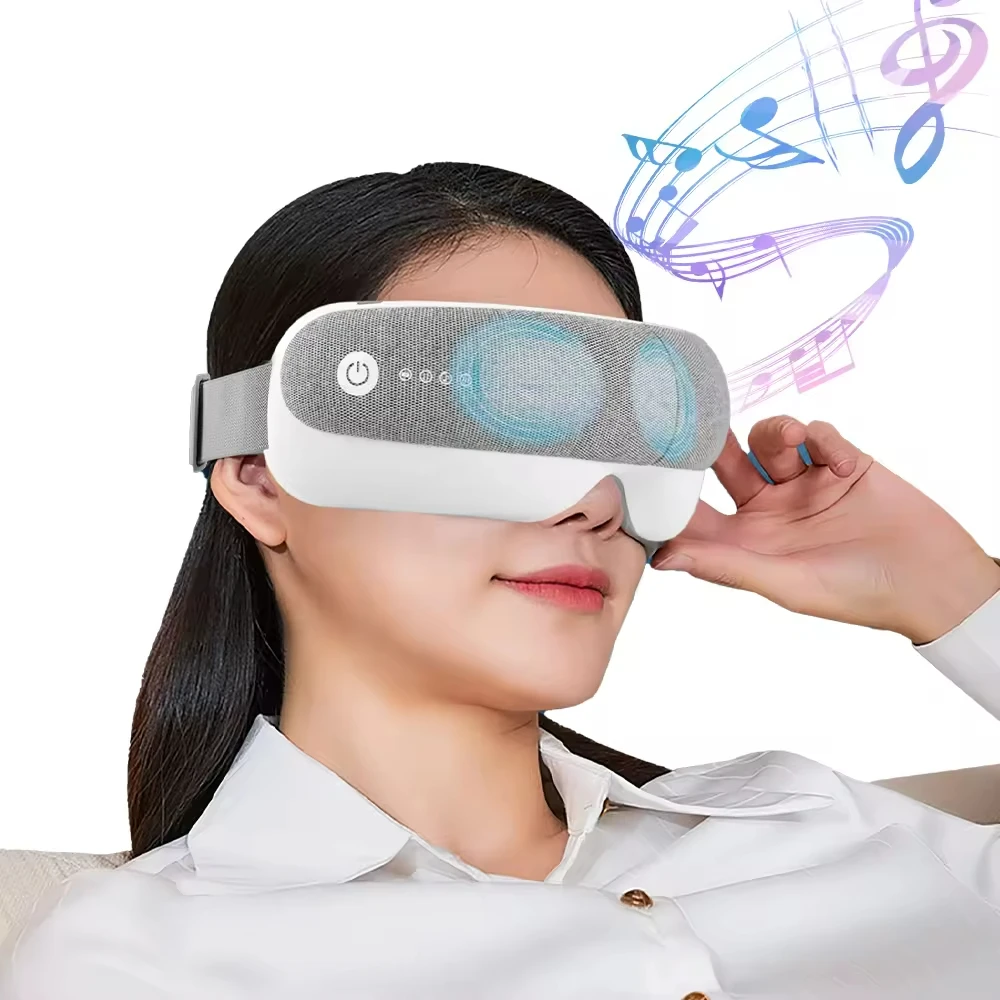 

New Product Ideas 2024 Eye Catching Product Air Pressure Warming Eye Massager Pink Smart Vibrating Eye Massager With Bluetooth