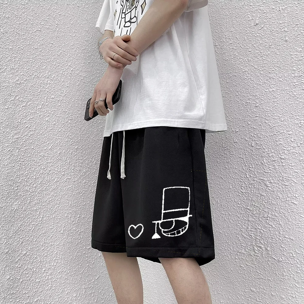 

Мужские спортивные шорты с принтом конана, летние модные женские повседневные брюки большого размера в стиле хип-хоп с пятью дюймов, спортивные быстросохнущие шорты для бега