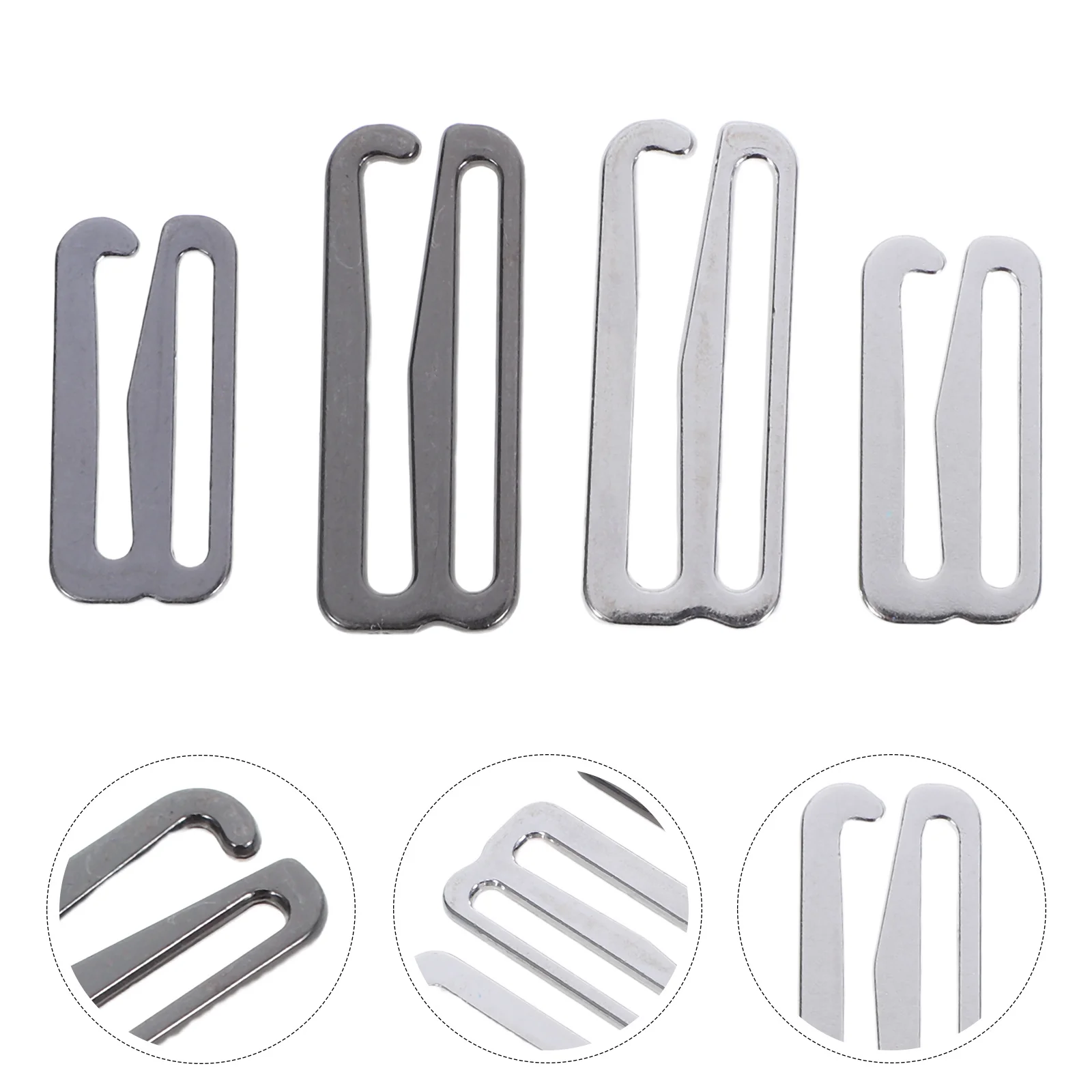 

40pcs Accessories: Zinc Alloy Bra Strap Adjuster Anti-Slip Clip For Lingerie Swimsuit Bikini Camisole Dress Strap Buckle