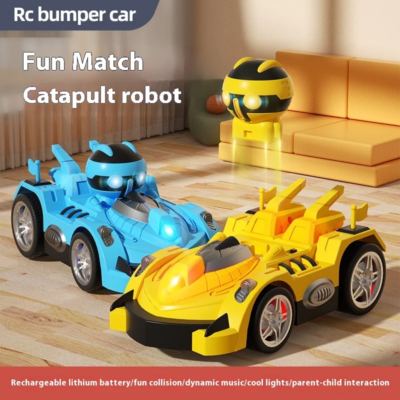 Juguetes interactivos para padres e hijos, Robot de batalla, parachoques, coches Rc, batería de litio recargable, luces frescas, música