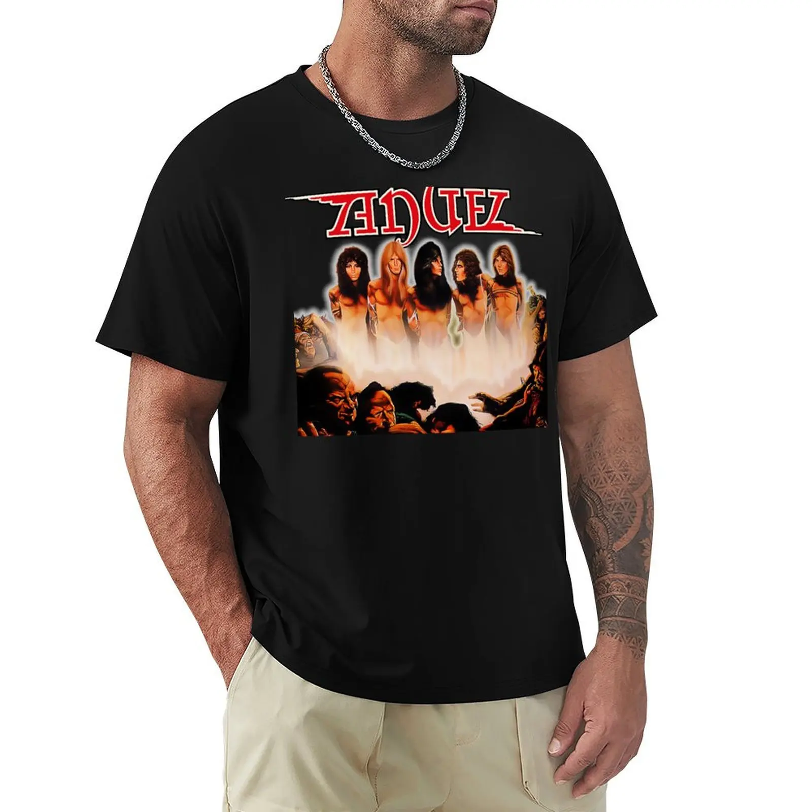 

Angel - White Hot T-Shirt vintage clothes Short sleeve tee tees blacks mens graphic t-shirts