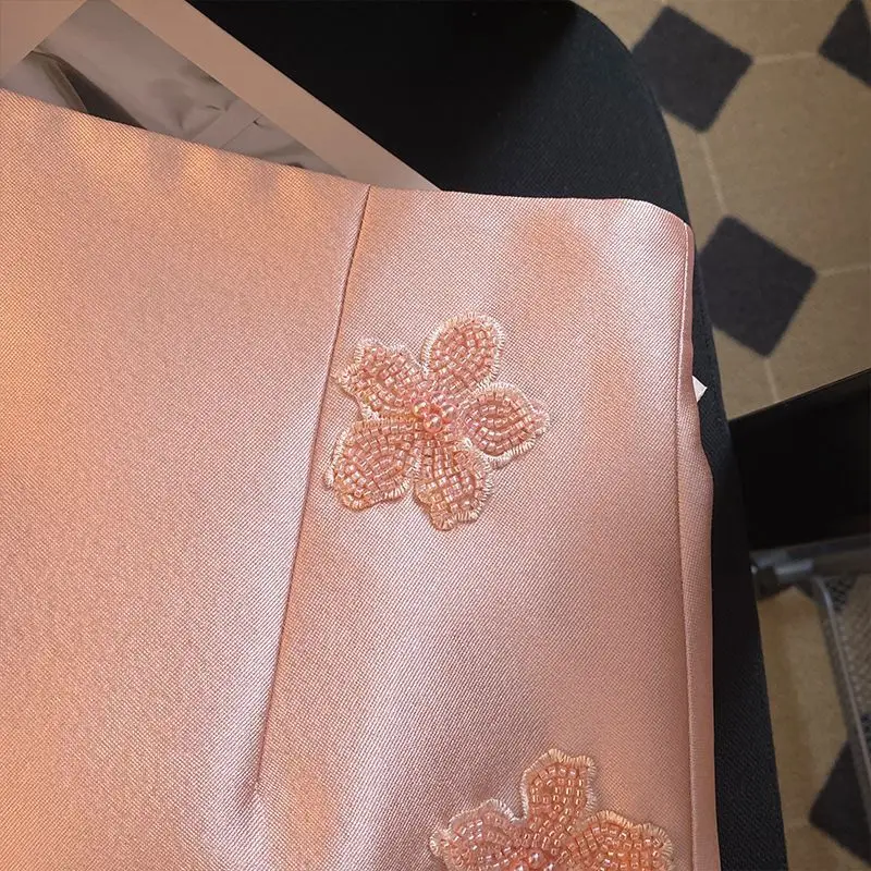 Temperament Frauen Rock Hohe Taille A-line Jupe Mode Perlen Vintage Saia Koreanische Mini Röcke 2025, Faldas Mujer De Moda 27r897