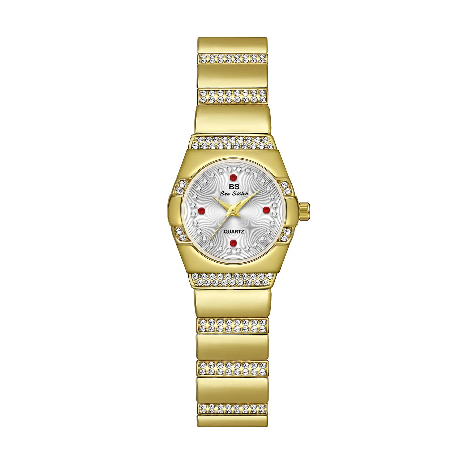 Женские Водонепроницаемые кварцевые часы с металлическим браслетом