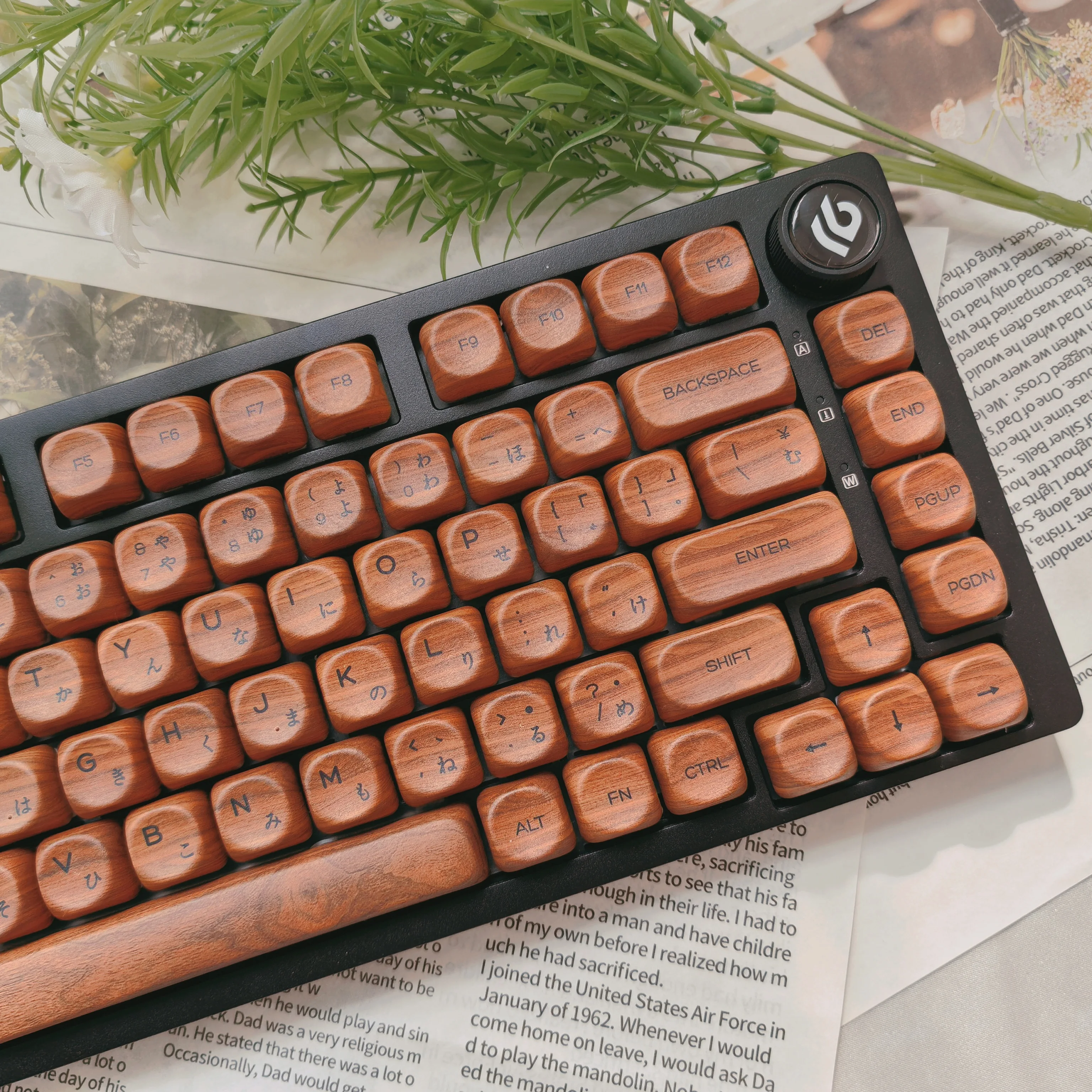 

130-клавишный профиль MOA, ретро ореховое дерево, PBT, колпачки для клавиш на заказ, пятисторонние колпачки для сублимационной краски для переключателей MX, механическая клавиатура