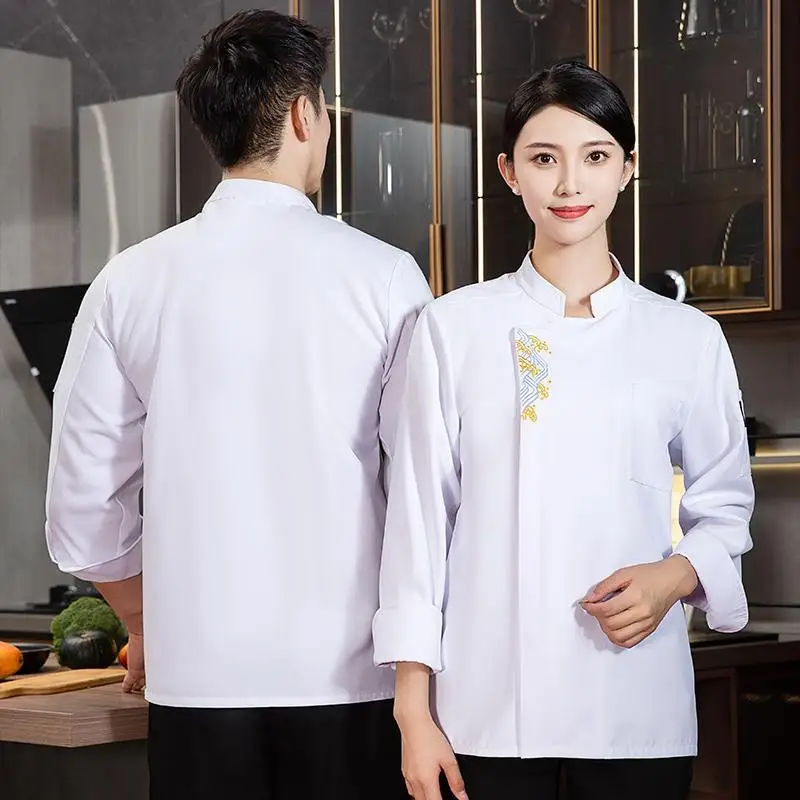 Chef Overalls Boys and Girls School Canteen Breakfast Bun Dumpling Noodle Shop Restaurant Ding Room Kitchen Work Clothes Lo