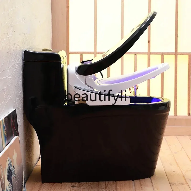 F156  Nordic creative high-end black smart toilet instant toilet cover, automatic cleaning and drying