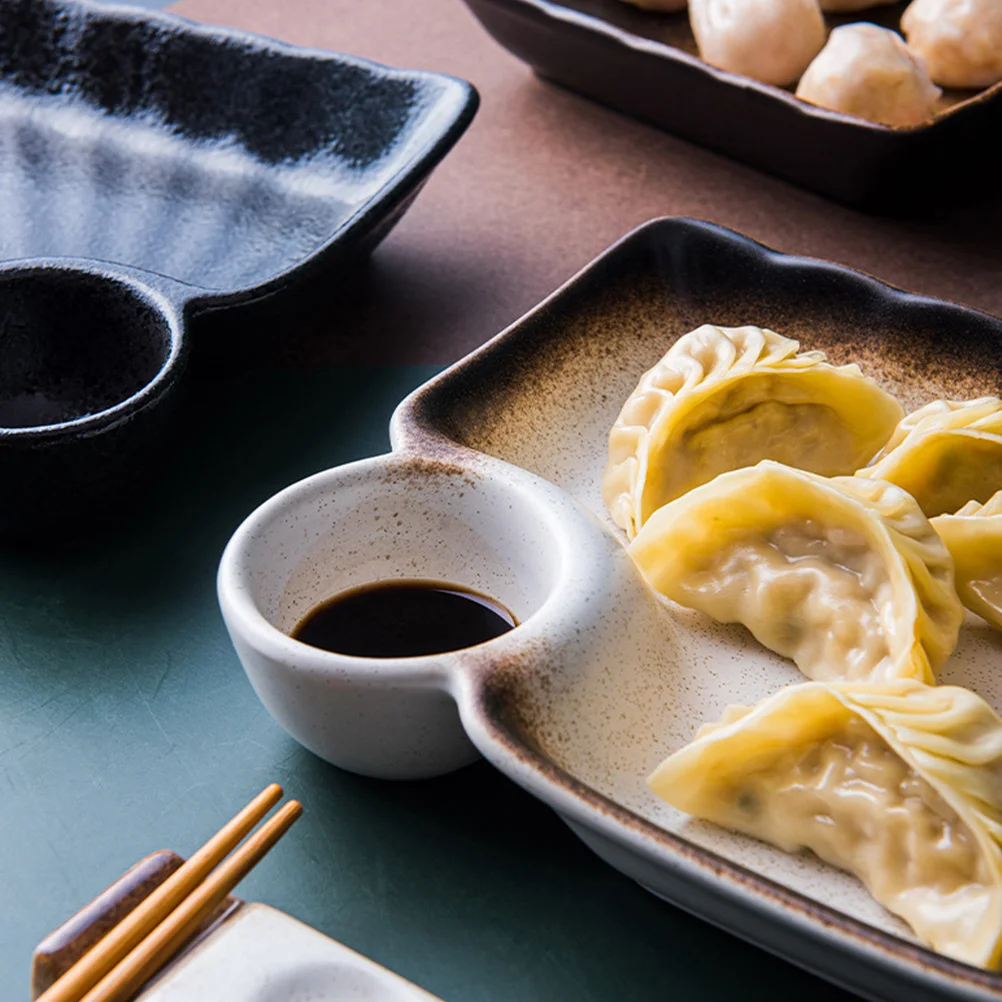 

Ceramics Sauce Dish Beige Creative Seasoning Plate for Home Dipping Bowl Appetizer Plates Vinegar Dish Dipping Bowl