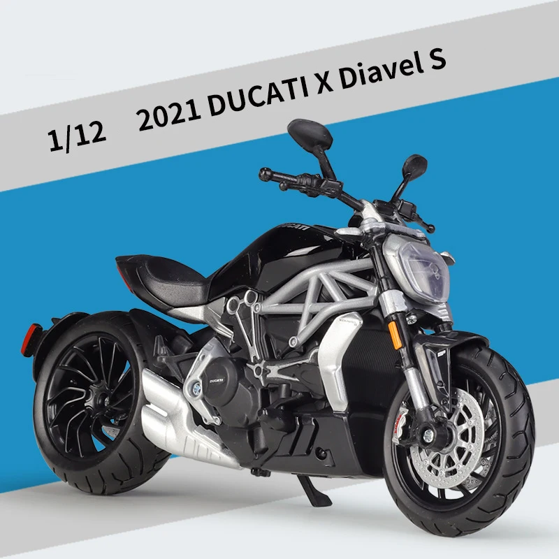 Maisto 1/12 DUCATI X Diavel S 2021 Die Cast Motorcycle Model Toy Vehicle Collection Shork-Absorber Off Road Autocycle Toys Car